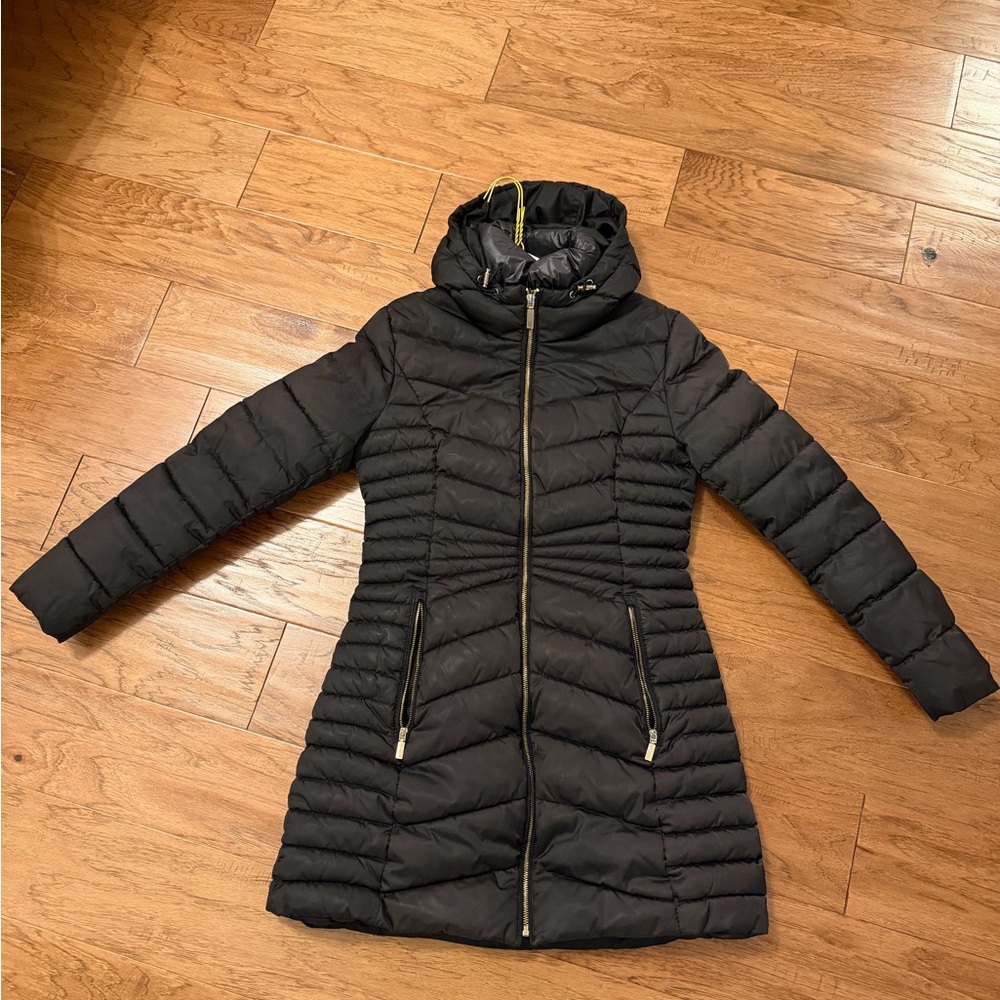 Laundry By Shelli Segal Black Puffer Coat